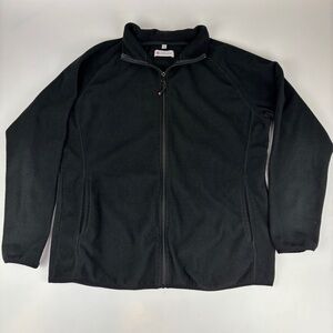 White Cross Scrubs Black Fleece Full Zip Jacket Women's XL